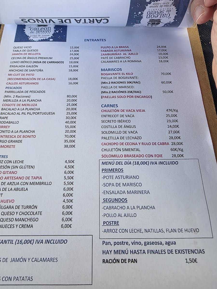 Menu El Galeón Restaurant-1