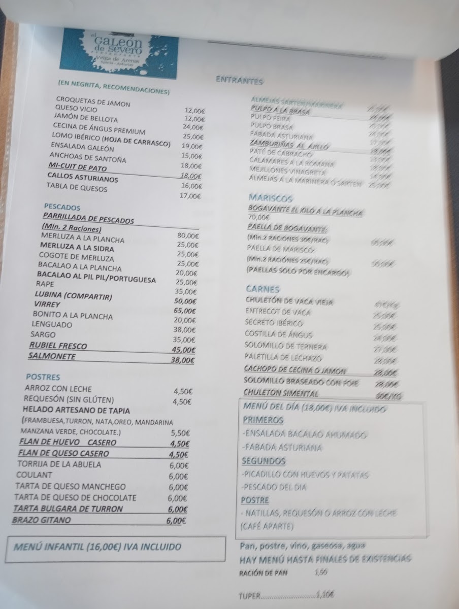 Menu El Galeón Restaurant-2