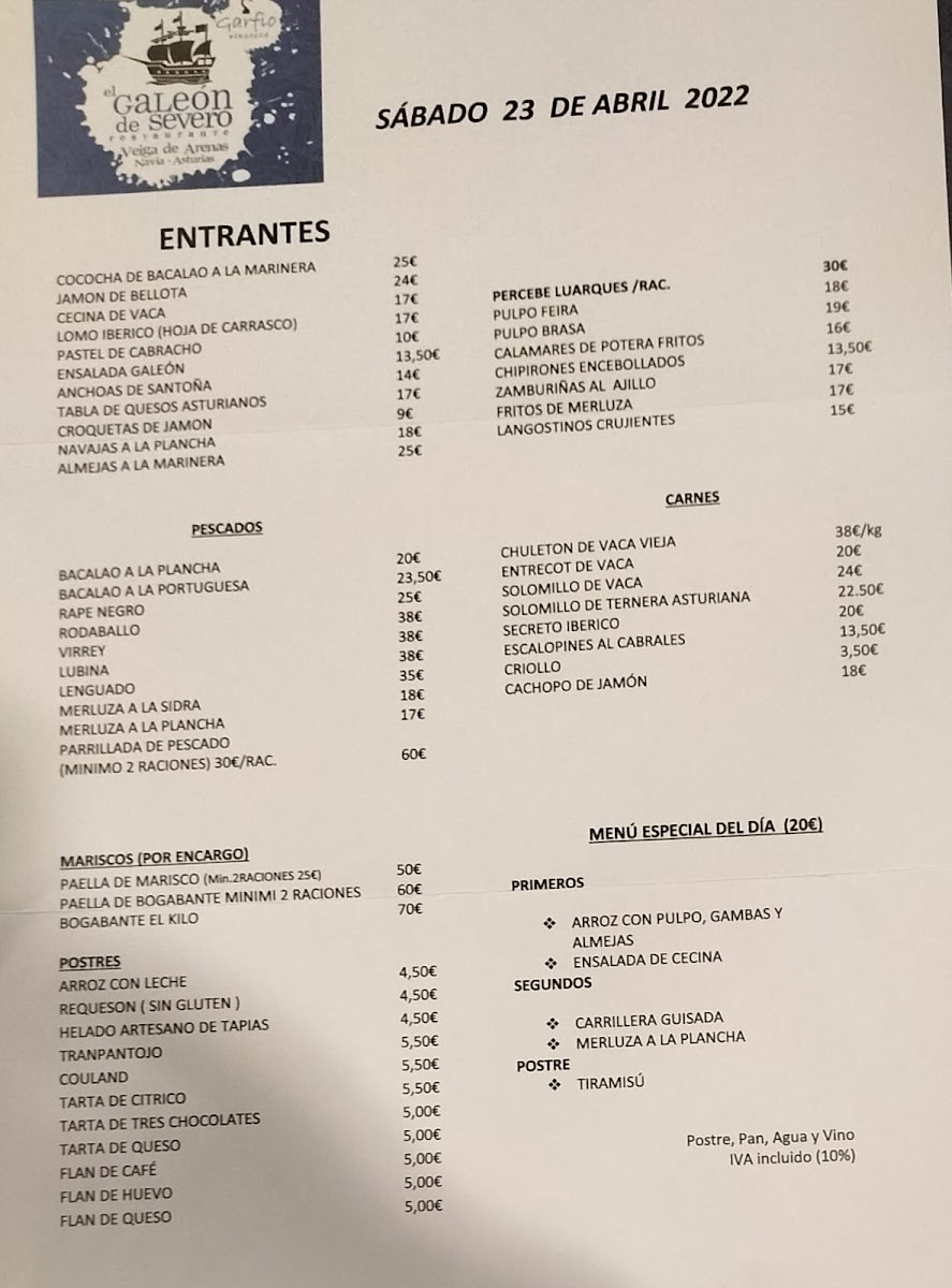 Menu El Galeón Restaurant-3