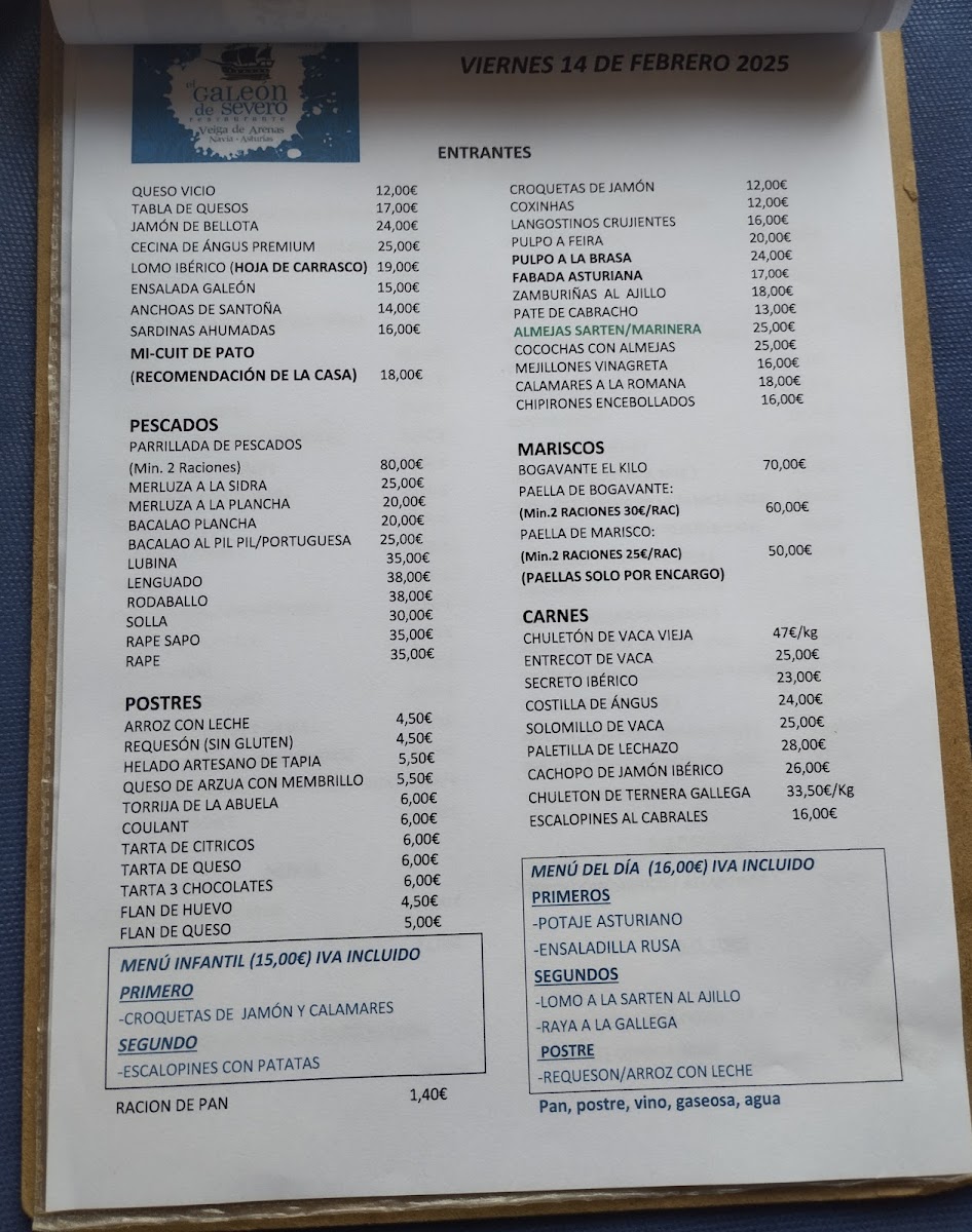 Menu El Galeón Restaurant-5