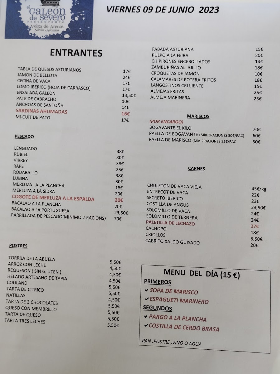 Menu El Galeón Restaurant-6