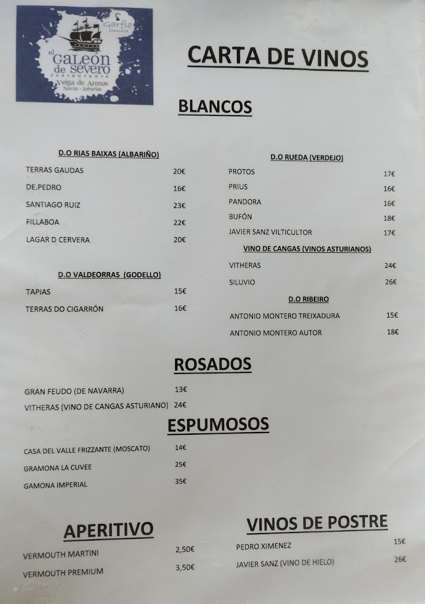 Menu El Galeón Restaurant-7